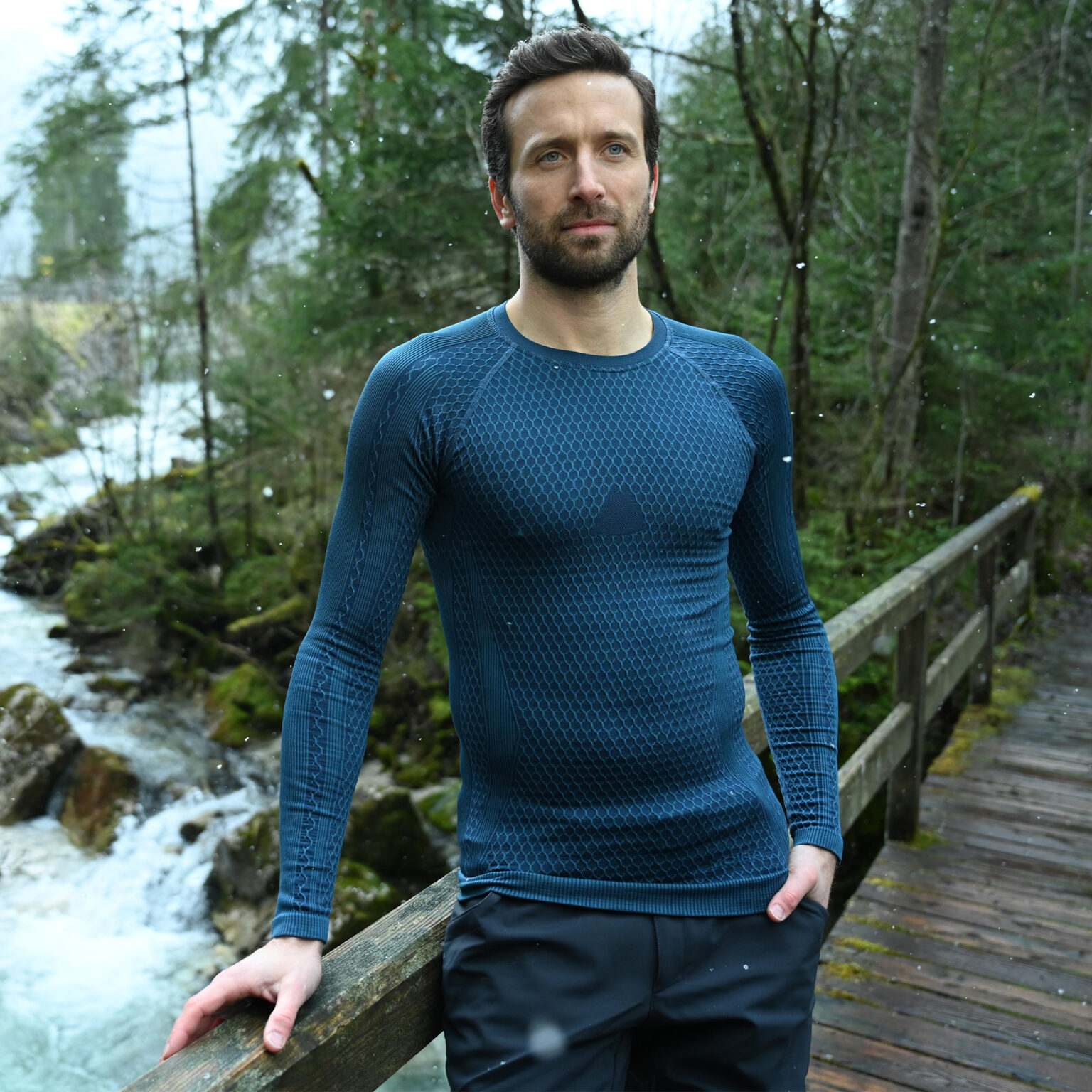 Pánské bezešvé merino triko s dlouhým rukávem X-COMPACT MERINO - Moira